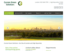 Tablet Screenshot of curzongreen.co.uk